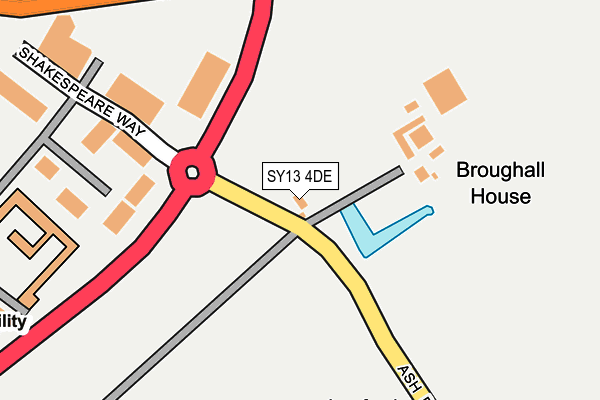 SY13 4DE map - OS OpenMap – Local (Ordnance Survey)