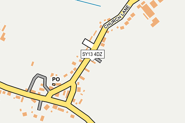 SY13 4DZ map - OS OpenMap – Local (Ordnance Survey)