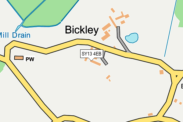 SY13 4EB map - OS OpenMap – Local (Ordnance Survey)