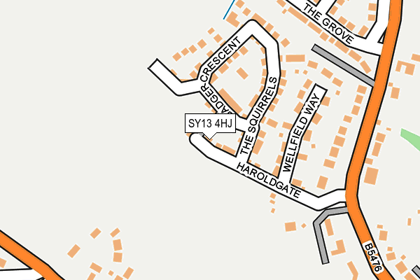 SY13 4HJ map - OS OpenMap – Local (Ordnance Survey)