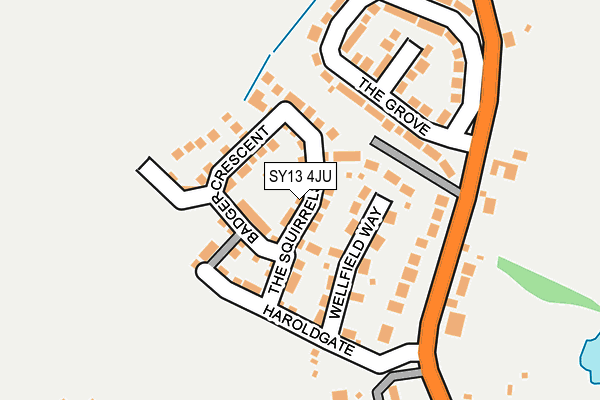 SY13 4JU map - OS OpenMap – Local (Ordnance Survey)