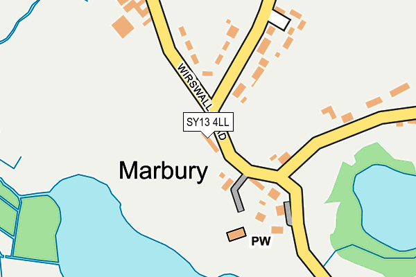 SY13 4LL map - OS OpenMap – Local (Ordnance Survey)