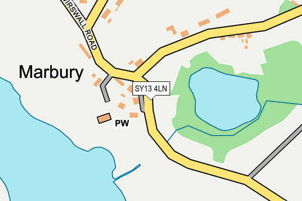 SY13 4LN map - OS OpenMap – Local (Ordnance Survey)