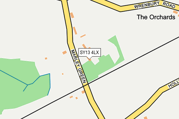 SY13 4LX map - OS OpenMap – Local (Ordnance Survey)