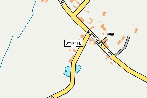 SY13 4PL map - OS OpenMap – Local (Ordnance Survey)