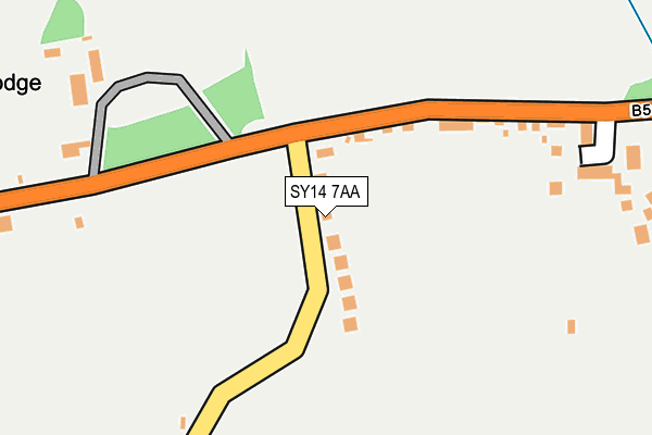 SY14 7AA map - OS OpenMap – Local (Ordnance Survey)