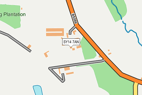 SY14 7AN map - OS OpenMap – Local (Ordnance Survey)