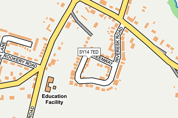 SY14 7ED map - OS OpenMap – Local (Ordnance Survey)