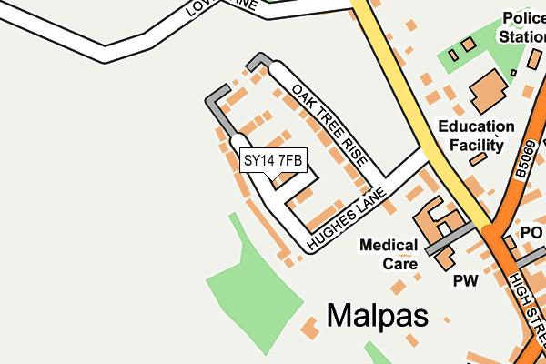SY14 7FB map - OS OpenMap – Local (Ordnance Survey)
