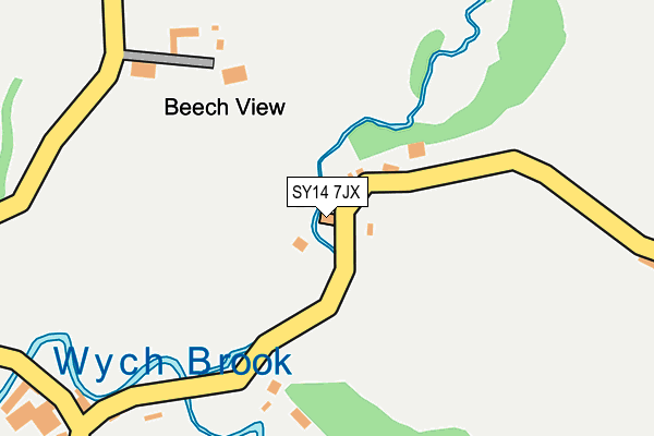 SY14 7JX map - OS OpenMap – Local (Ordnance Survey)