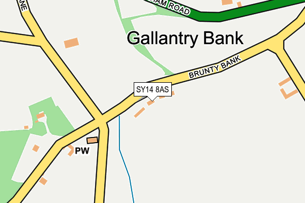 SY14 8AS map - OS OpenMap – Local (Ordnance Survey)