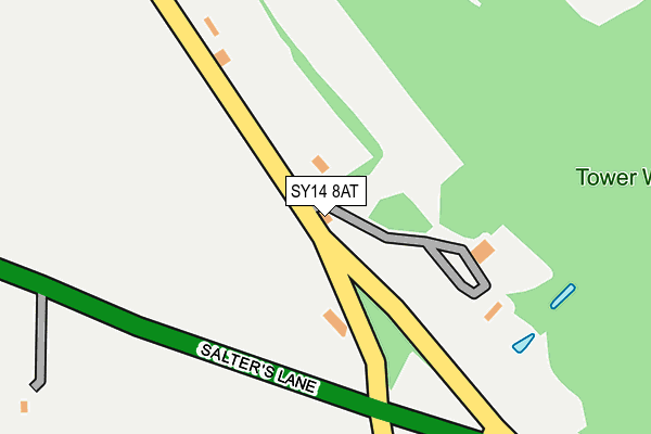 SY14 8AT map - OS OpenMap – Local (Ordnance Survey)