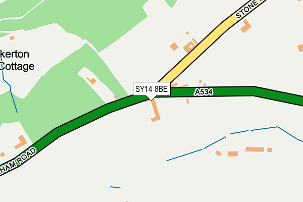 SY14 8BE map - OS OpenMap – Local (Ordnance Survey)