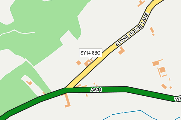 SY14 8BG map - OS OpenMap – Local (Ordnance Survey)