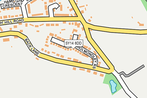SY14 8DD map - OS OpenMap – Local (Ordnance Survey)