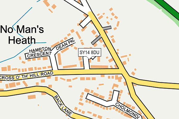 SY14 8DU map - OS OpenMap – Local (Ordnance Survey)