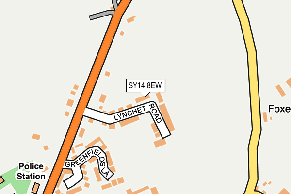SY14 8EW map - OS OpenMap – Local (Ordnance Survey)