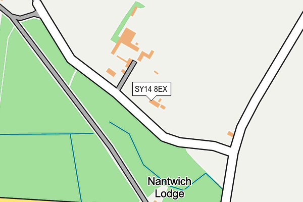 SY14 8EX map - OS OpenMap – Local (Ordnance Survey)