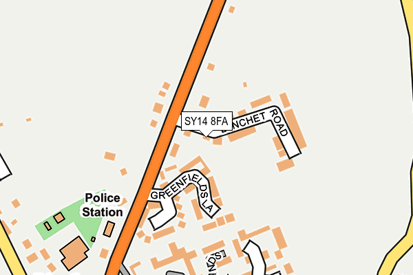 SY14 8FA map - OS OpenMap – Local (Ordnance Survey)
