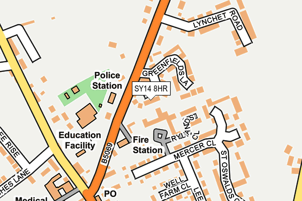 SY14 8HR map - OS OpenMap – Local (Ordnance Survey)