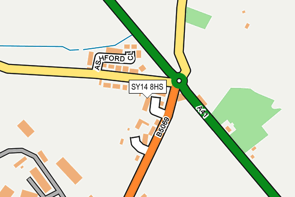 SY14 8HS map - OS OpenMap – Local (Ordnance Survey)