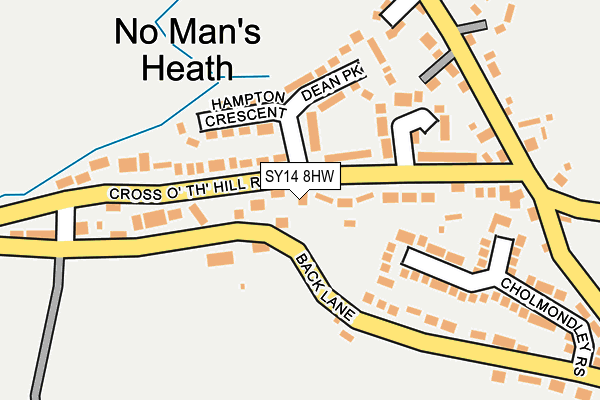 SY14 8HW map - OS OpenMap – Local (Ordnance Survey)