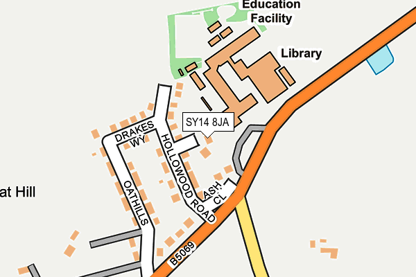 SY14 8JA map - OS OpenMap – Local (Ordnance Survey)