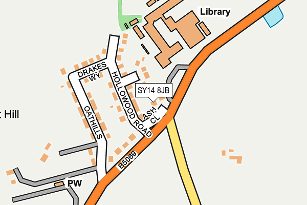 SY14 8JB map - OS OpenMap – Local (Ordnance Survey)