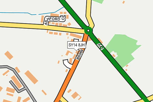 SY14 8JH map - OS OpenMap – Local (Ordnance Survey)