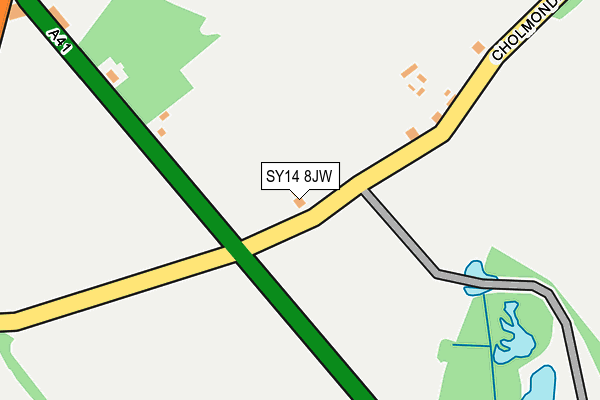 SY14 8JW map - OS OpenMap – Local (Ordnance Survey)