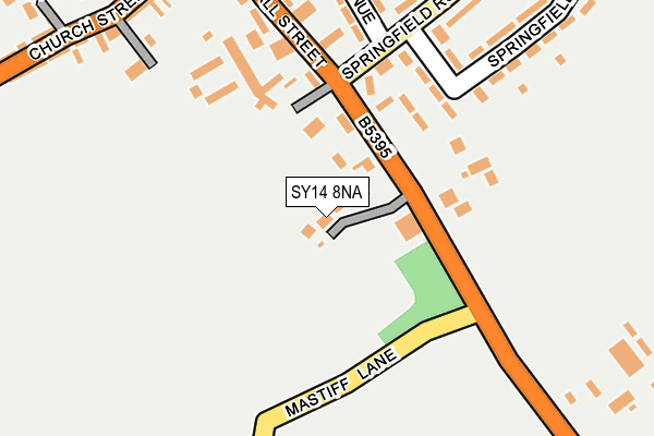 SY14 8NA map - OS OpenMap – Local (Ordnance Survey)