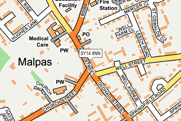 SY14 8NN map - OS OpenMap – Local (Ordnance Survey)