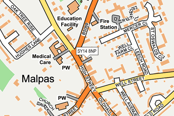 SY14 8NP map - OS OpenMap – Local (Ordnance Survey)