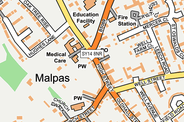 SY14 8NR map - OS OpenMap – Local (Ordnance Survey)