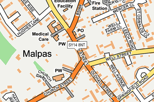 SY14 8NT map - OS OpenMap – Local (Ordnance Survey)