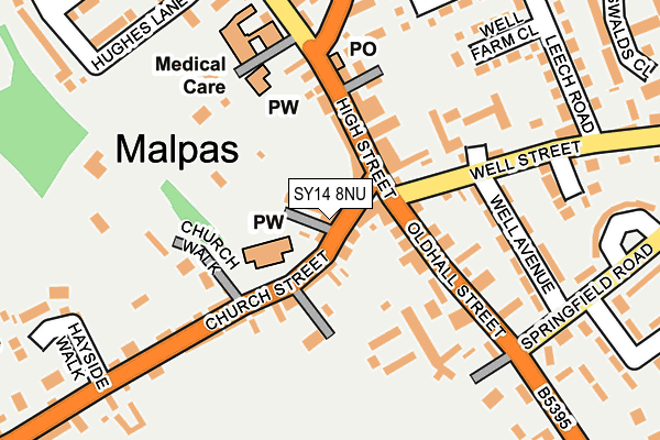 SY14 8NU map - OS OpenMap – Local (Ordnance Survey)