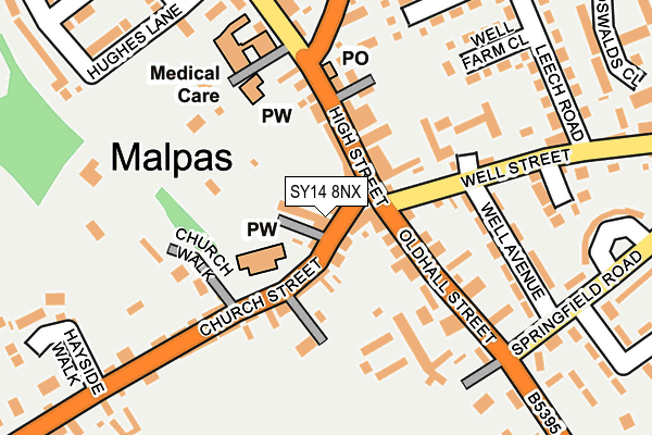 SY14 8NX map - OS OpenMap – Local (Ordnance Survey)