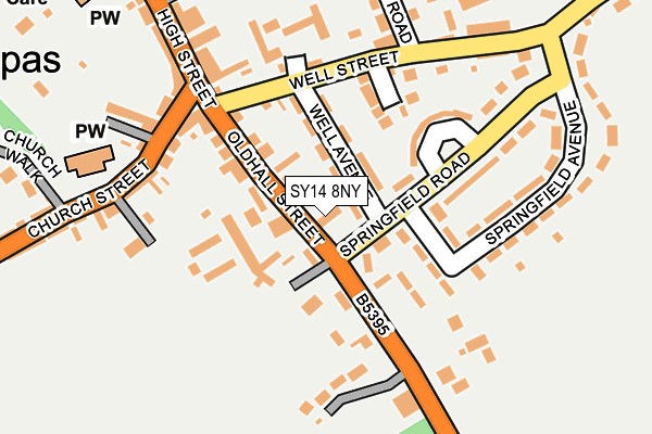 SY14 8NY map - OS OpenMap – Local (Ordnance Survey)