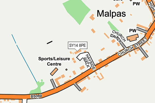 SY14 8PE map - OS OpenMap – Local (Ordnance Survey)