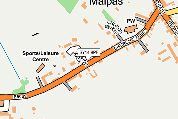 SY14 8PF map - OS OpenMap – Local (Ordnance Survey)