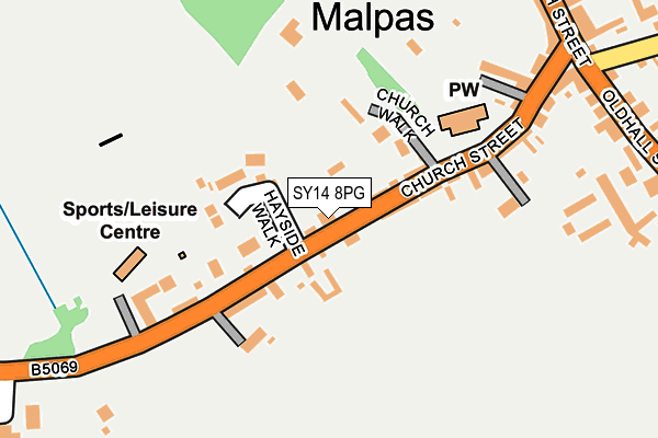 SY14 8PG map - OS OpenMap – Local (Ordnance Survey)