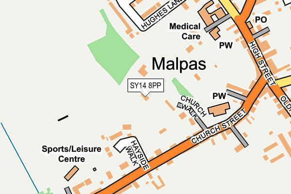 SY14 8PP map - OS OpenMap – Local (Ordnance Survey)