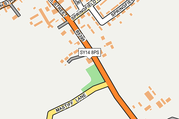 SY14 8PS map - OS OpenMap – Local (Ordnance Survey)