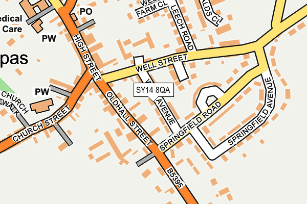 SY14 8QA map - OS OpenMap – Local (Ordnance Survey)