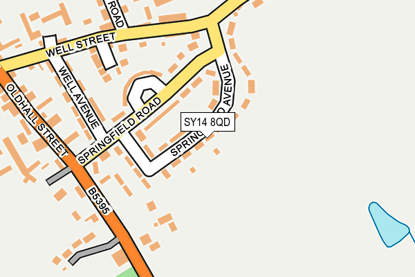 SY14 8QD map - OS OpenMap – Local (Ordnance Survey)