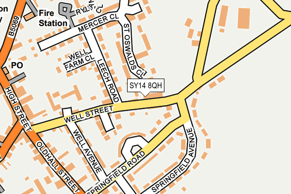 SY14 8QH map - OS OpenMap – Local (Ordnance Survey)