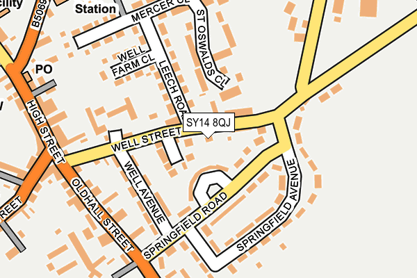 SY14 8QJ map - OS OpenMap – Local (Ordnance Survey)