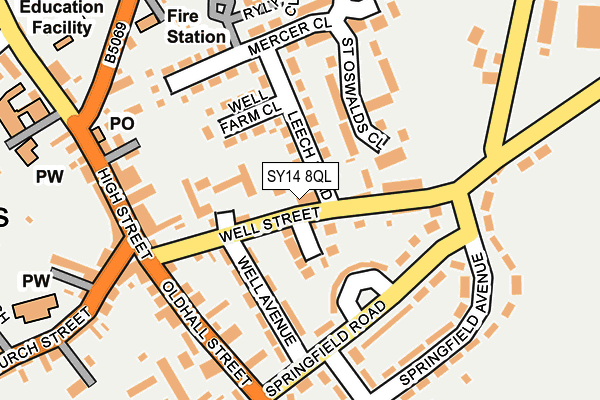 SY14 8QL map - OS OpenMap – Local (Ordnance Survey)