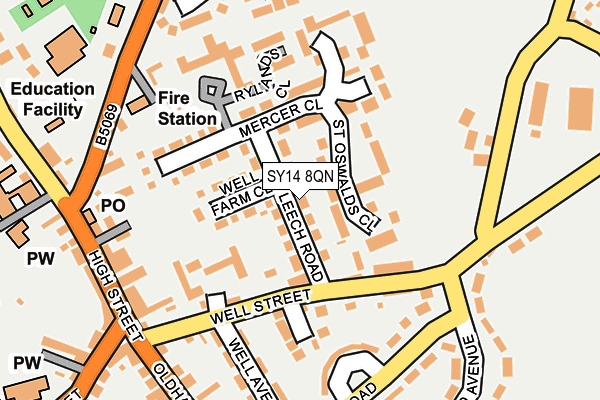 SY14 8QN map - OS OpenMap – Local (Ordnance Survey)