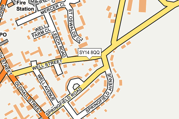 SY14 8QQ map - OS OpenMap – Local (Ordnance Survey)